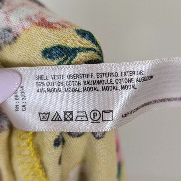 Nathalie Lété | Yellow Floral Butterfly Hedgehog Print Lounge Pants Size Extra - Picture 8 of 9